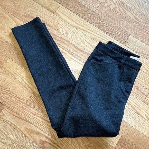 Calvin Klein Charcoal Grey Knit Mid Rise Dress Pants 4 - Picture 1 of 5